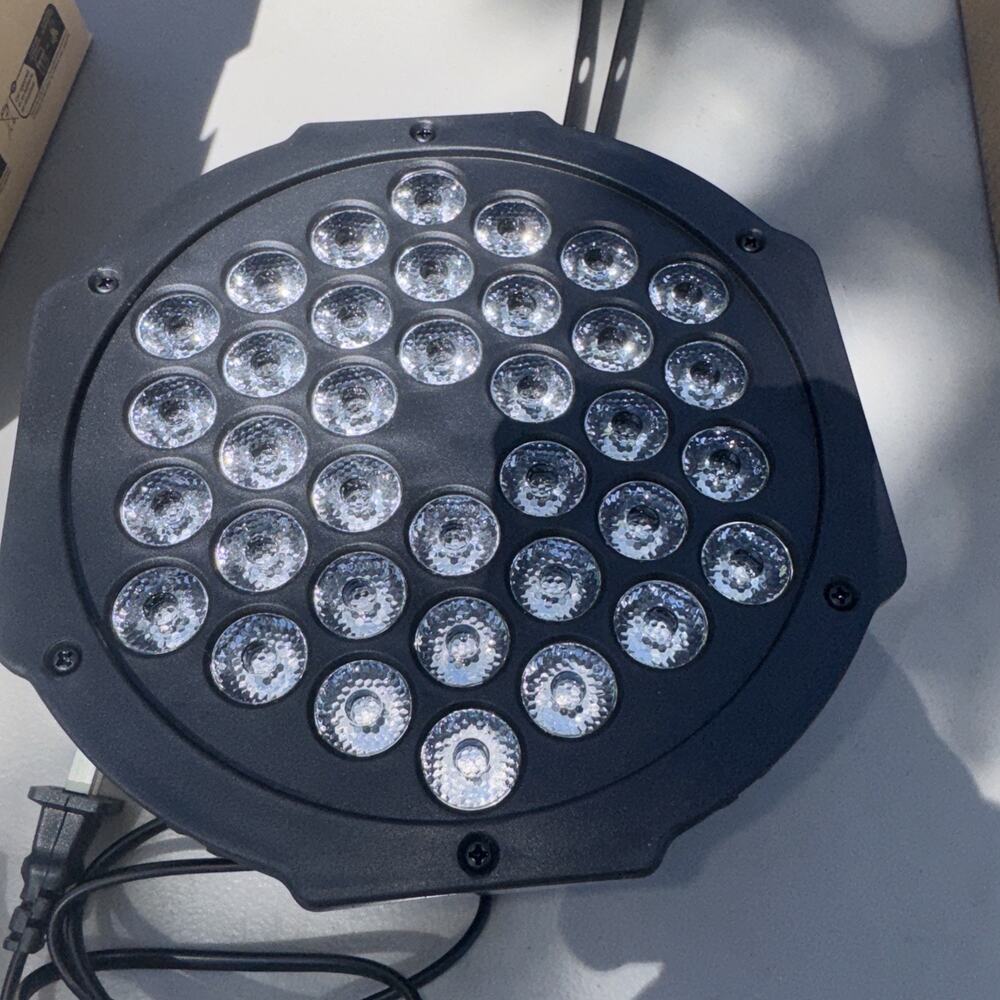 RGB LED Flat PAR DMX Control Club DJ Stage Effect Light With Remote 4 PACk